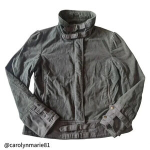 A WEAR Uncut Cord Olive Green Utility Jacket Size 14 Vintage Fits Like L